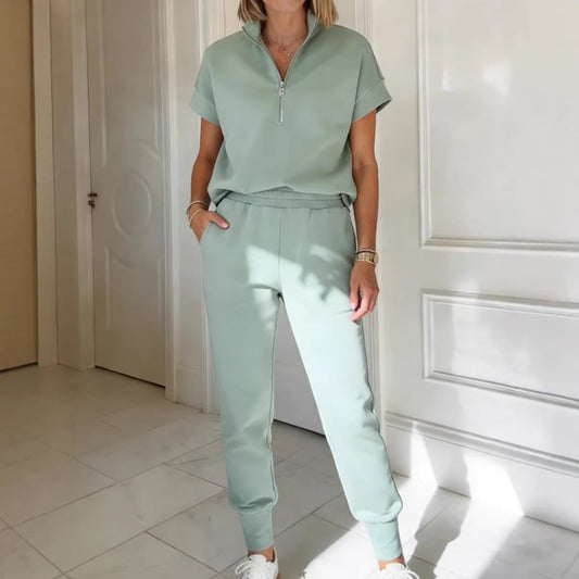 Athleisure T-shirt And Pants Two-piece Set