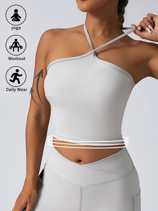 Padded Crop Top Push Up Sports Bra – Seamless Supportive Gym Tank for Women FitiqueFit