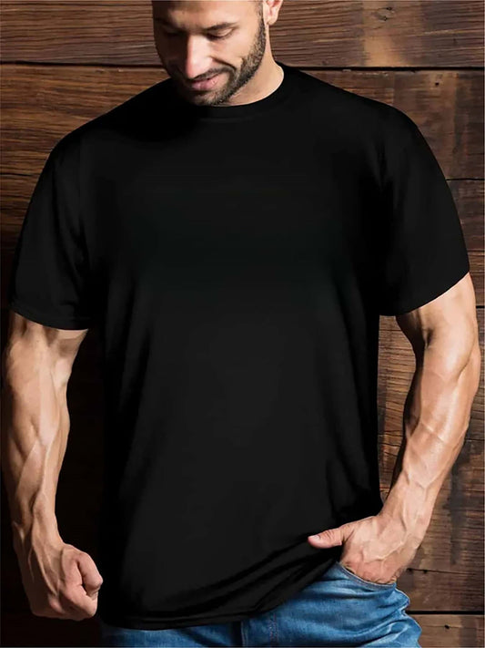 Plus Size Skull Graphic T-Shirt – 3D Back Print, Oversized Fit, Casual Streetwear for Men FitiqueFit