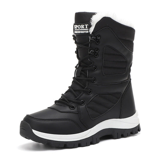 Thickened Long Wool Plus Velvet Warm Snow Boots CJ