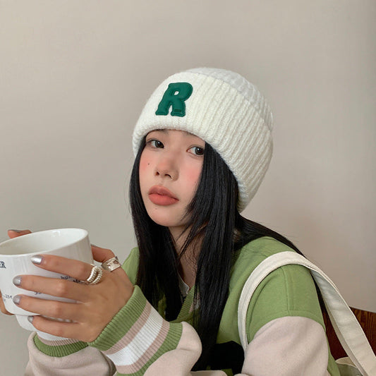 Loose Big Head Circumference Letters Woolen Cap Winter Diversi Fashion™