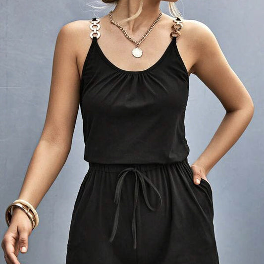 Women’s Chain Detail Suspender Jumpsuit CJ US
