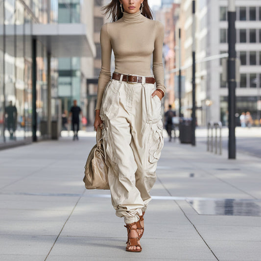 Niche Relaxed-fit Wide-leg Casual Trousers For Women