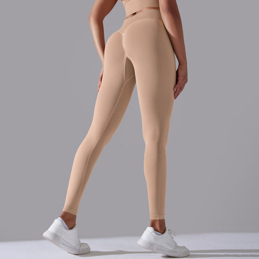 π High-Waisted Peach Hips Nude Yoga PantsΒ