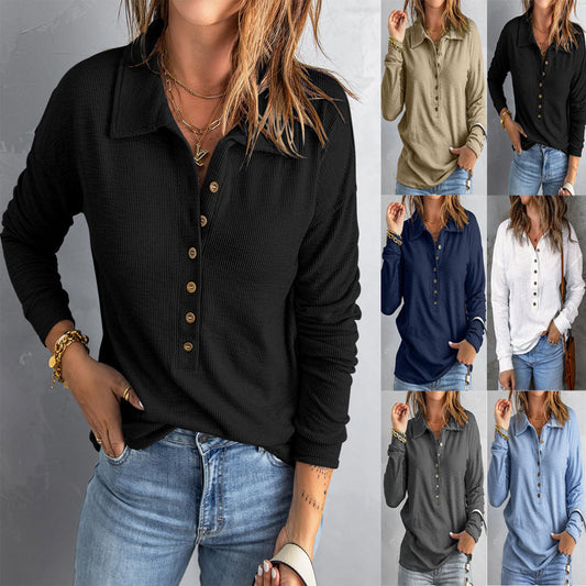Women's Loose-Fitting Casual Long-Sleeve Top