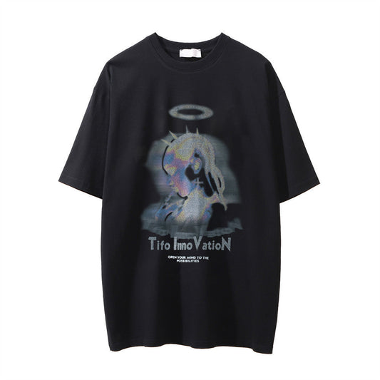 👕 Men's Printed Washed Distressed T-Shirt FitiqueFit