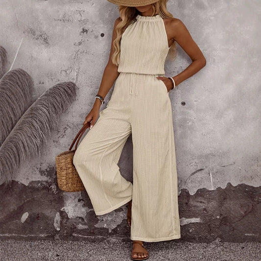 Womens Draped-Neck Vest And Casual Pants Set