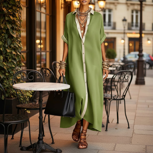 Loose short sleeved shirt skirt