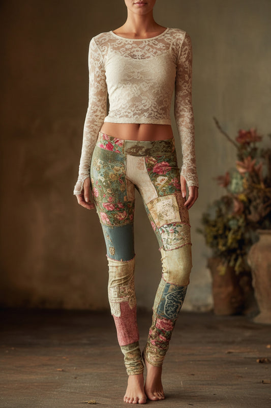 Womens Halloween Face Digital-Print Yoga Base Layer