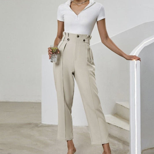 Women’s Solid Color Wide-Leg Pants CJ US