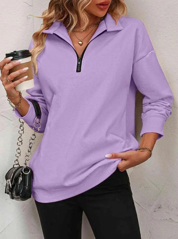 Women’s Zipper Turtleneck Pullover