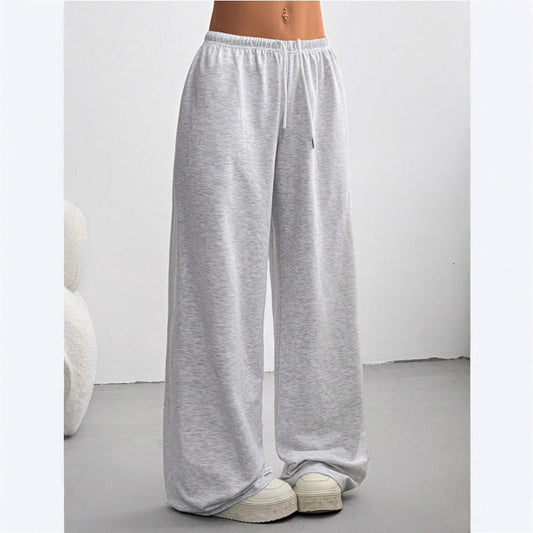Straight-leg Minimalist Solid-color Womens Sweatpants