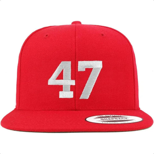 Number 47 Embroidered Snapback Cap FitiqueFit
