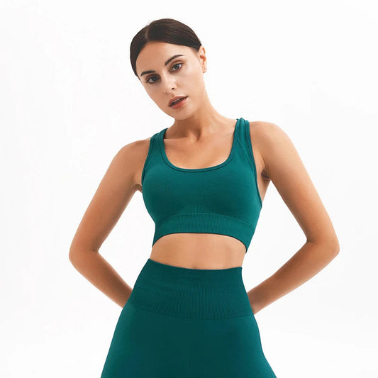 🏋️♀️ Women's Padded Sports Bra Tank Top FitiqueFit