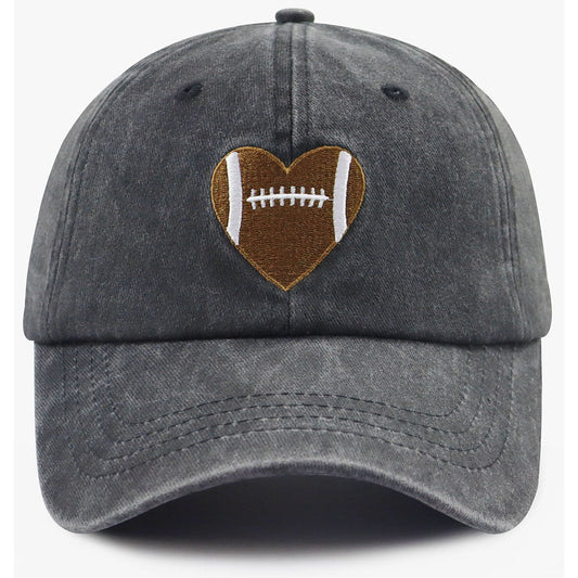 Football Gifts For Women Men Football Heart Baseball Cap
