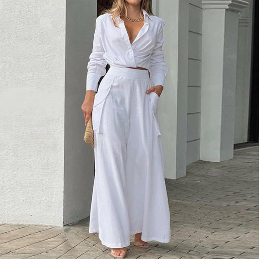 Women's Plus Size Wide Leg Elegant Pant Set CJ US