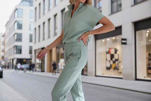 Athleisure T-shirt And Pants Two-piece Set