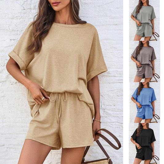 👕 Oversized T-Shirt & Drawstring Shorts Set – Ultimate Casual Comfort FitiqueFit