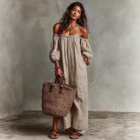 Women's Off-shoulder Long-sleeve Dress