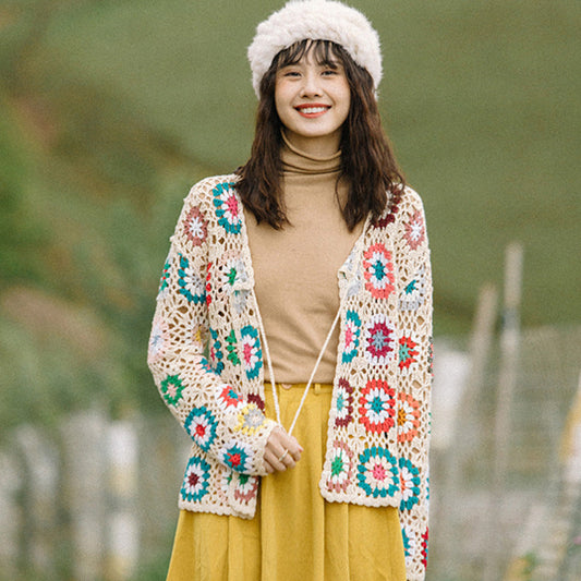 Women's Elegance Hollow Hand Crochet Cardigan CJ