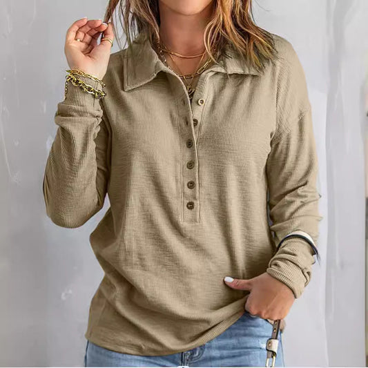 Women's Loose-Fitting Casual Long-Sleeve Top