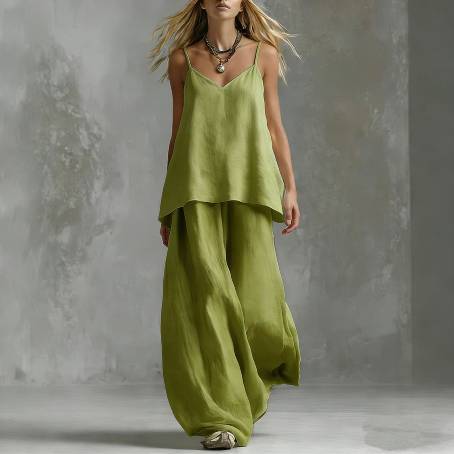 Solid-color Sleeveless Elegant Womens Suit