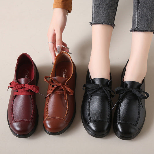Women's Work Black Flat Soft Sole Anti-slip Shoes