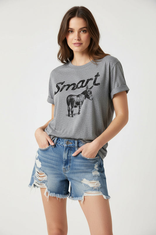 Women's Round Neck Short Sleeve T-Shirt - Casual Summer Top CJ US