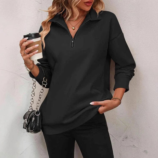 Women’s Zipper Turtleneck Pullover