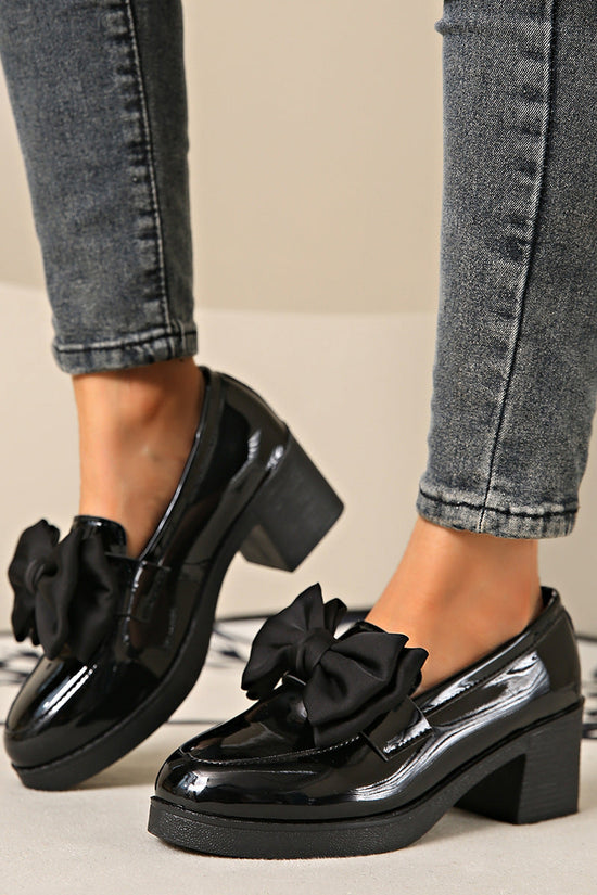 Womens Fashionable Bowtie Plus-Size High-Heel Pumps 