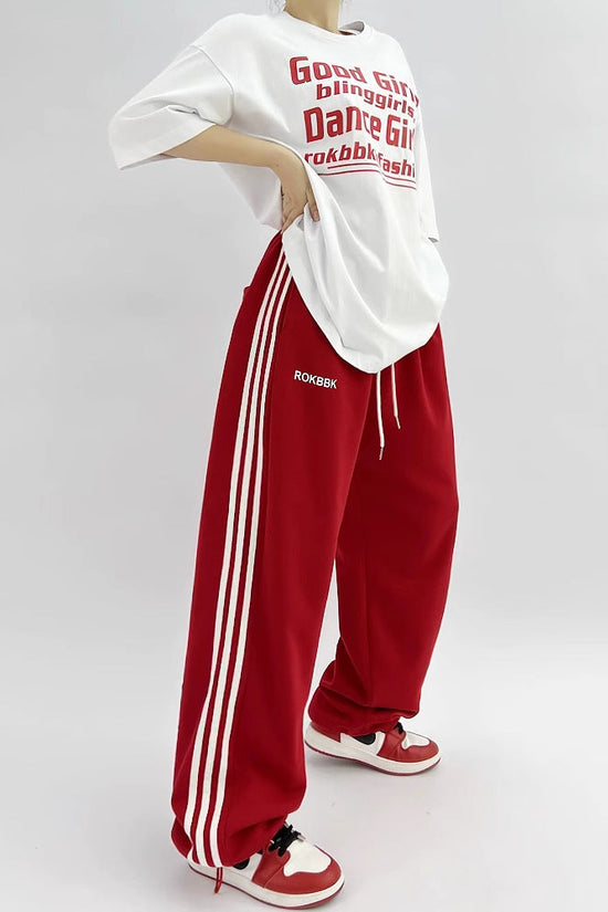 American-style Athletic Wide-leg Sweatpants For Women 
