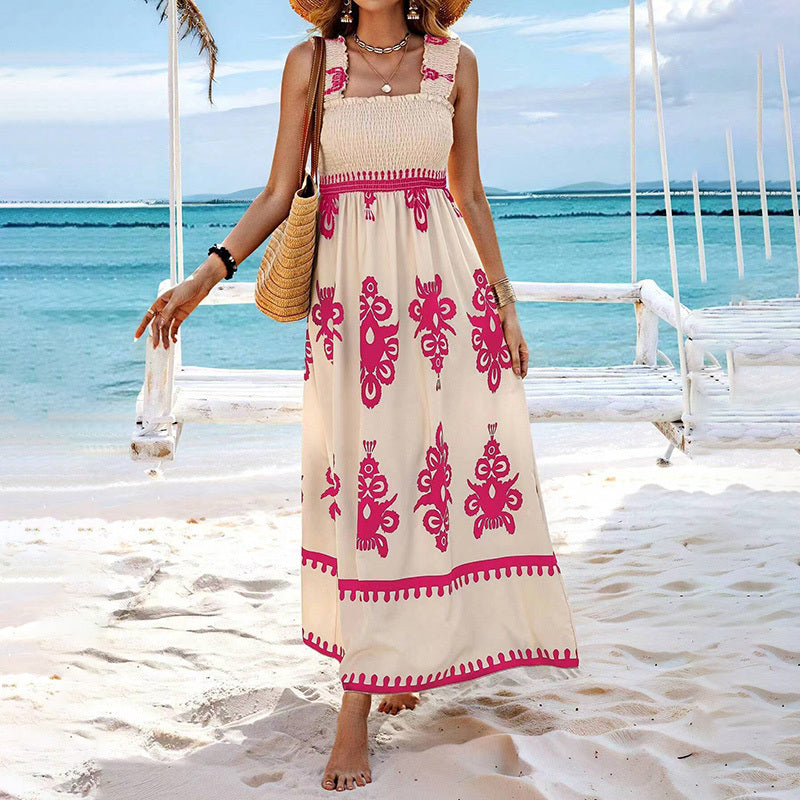 Women’s Wide-Strap Printed Maxi Dress CJ US