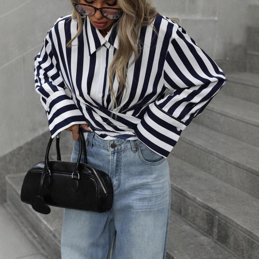 Women's Striped Loose Shirt 