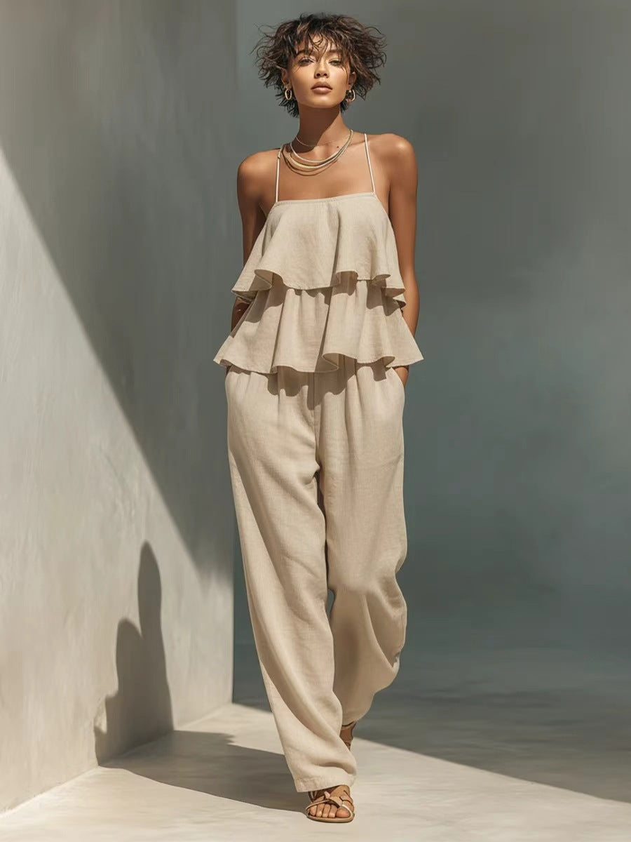 Women's Camisole And Casual Pants Set 