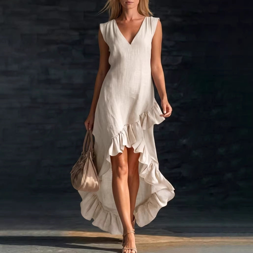 New Cotton-linen Long Dress For Women 
