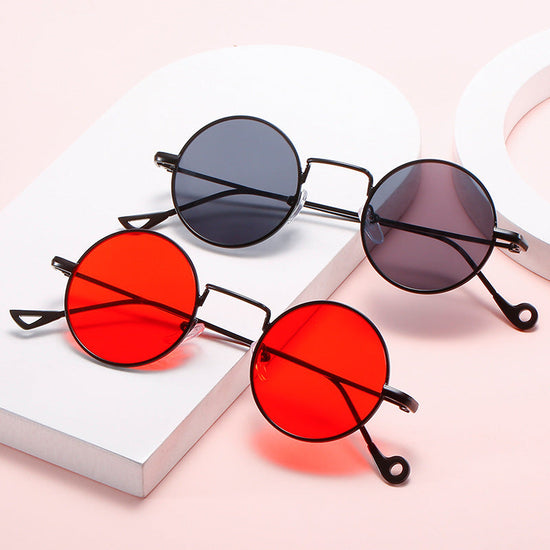 Steampunk Sunglasses – Retro Round Gothic Shades CJ