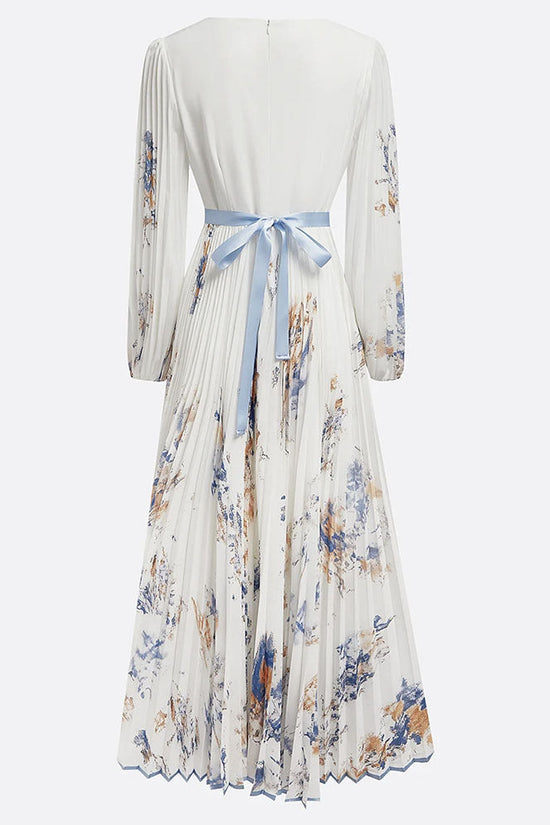 Long sleeved V-neck dress 