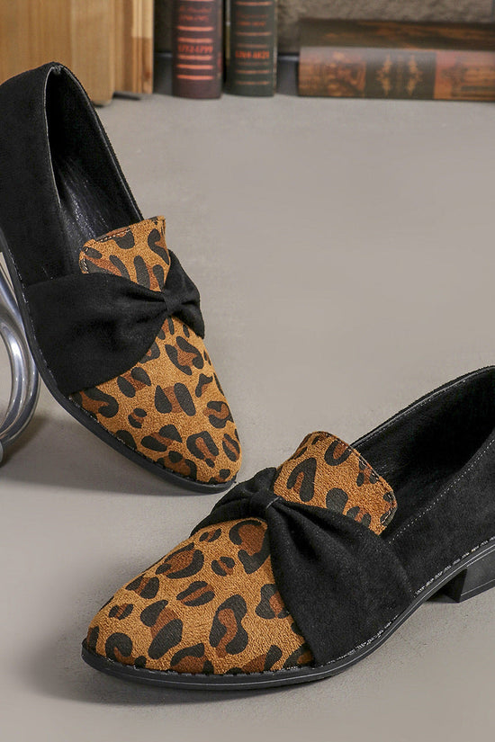 Bow Leopard Print Casual Pumps Women CJ