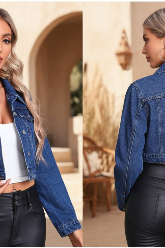 Long Sleeve Denim Jacket for Autumn 
