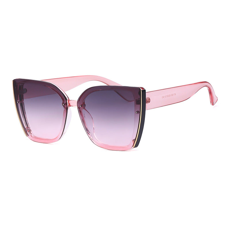 Fashion Cat-Eye Oversized Sunglasses for Women, UV Protection Trendy Sunglasses 