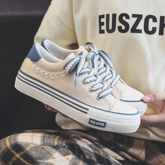 Women Outdoor Trainers Platform Canvas Shoes Height Increasing Chunky Sneakers Young Girls Outdoor Training Women Casual Shoes 