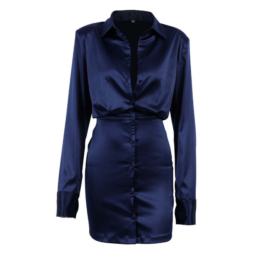 Long sleeved shirt dress 