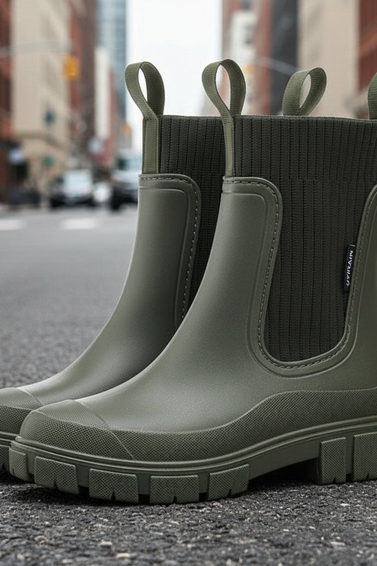 Women’s Waterproof Height-Increasing Rain Boots 