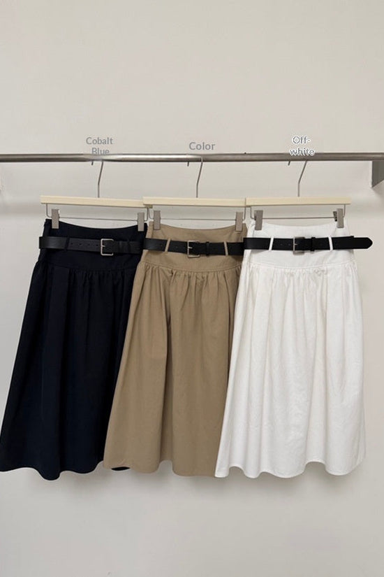 Fashionable Relaxed A-line Skirt Draping High-end Mid-length Pleated Skirt 