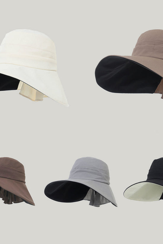 Cross-border Minimalist Light Board Vertical Stripe Wide-brimmed Sun Hat For Daily Outdoor Hiking And Climbing, Sun Protection Hat 