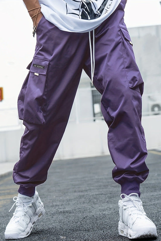Men’s Multi‑Pocket Drawstring Cargo Pants CJ US