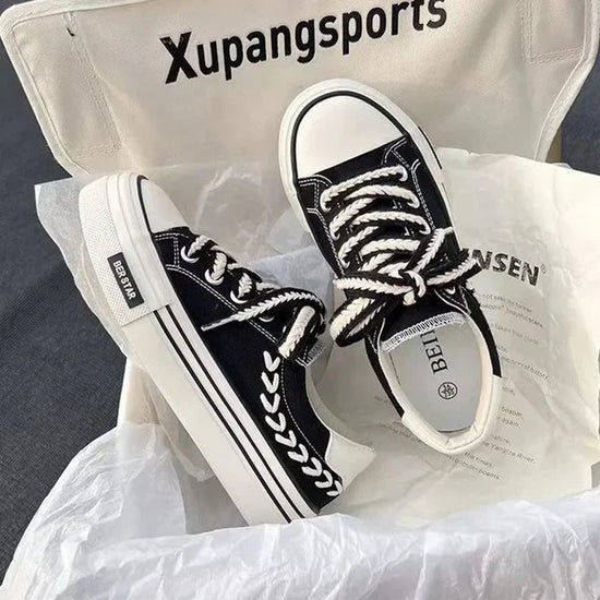 Women Outdoor Trainers Platform Canvas Shoes Height Increasing Chunky Sneakers Young Girls Outdoor Training Women Casual Shoes 