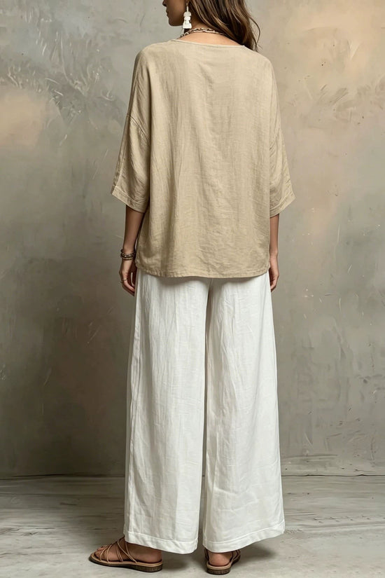 Bohemian Style Loose Elegant Set for Women Casual Vacation Outfit 