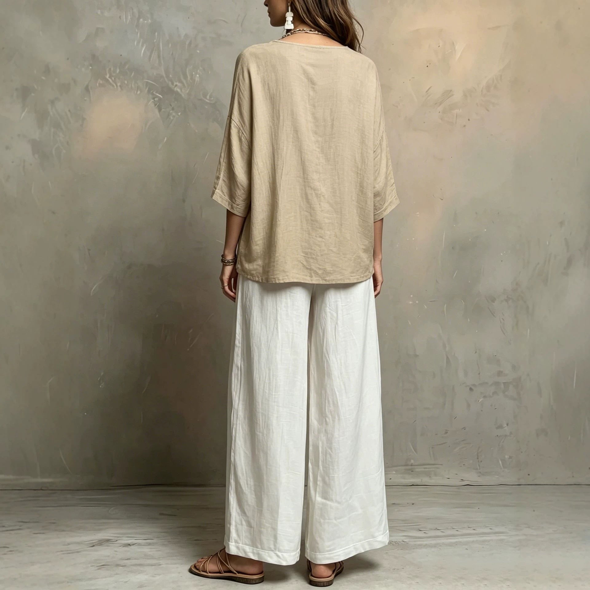 Bohemian Style Loose Elegant Set for Women Casual Vacation Outfit 