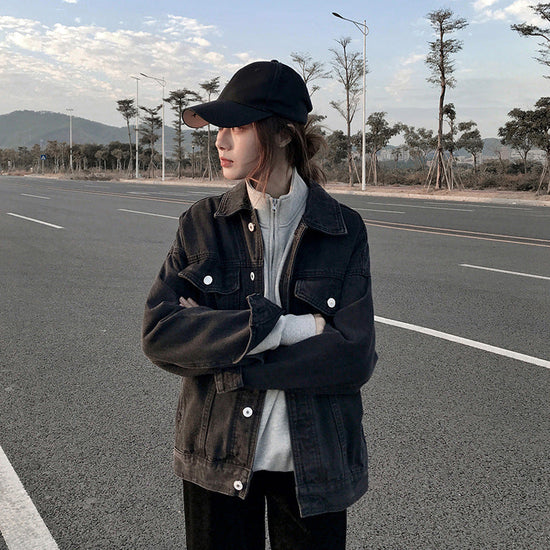 Women’s Oversized Hooded Denim Jacket 